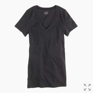 J. Crew Perfect Fit V Neck Tee Shirt Black